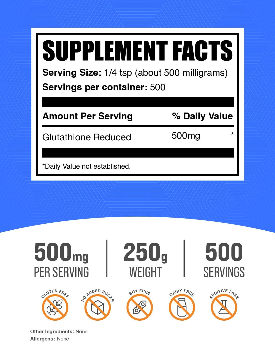 BulkSupplements Glutathione Reduced Powder scoop for precise measurement