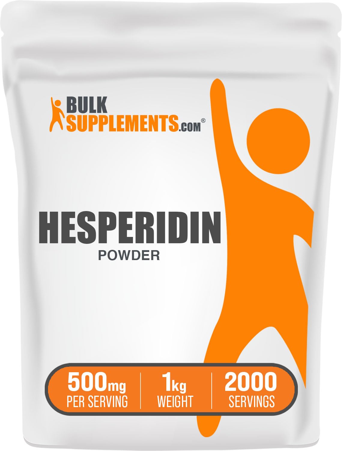 BulkSupplements Hesperidin powder bottle on a clean desk supports daily wellness routines.