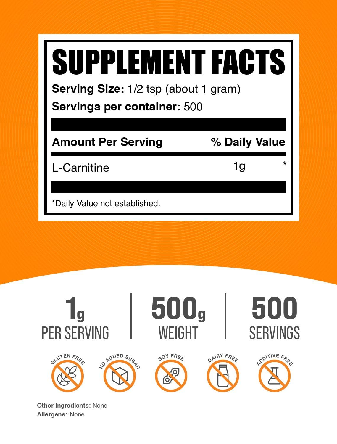 L-Carnitine Powder serving scoop beside glass for convenient shake measurements