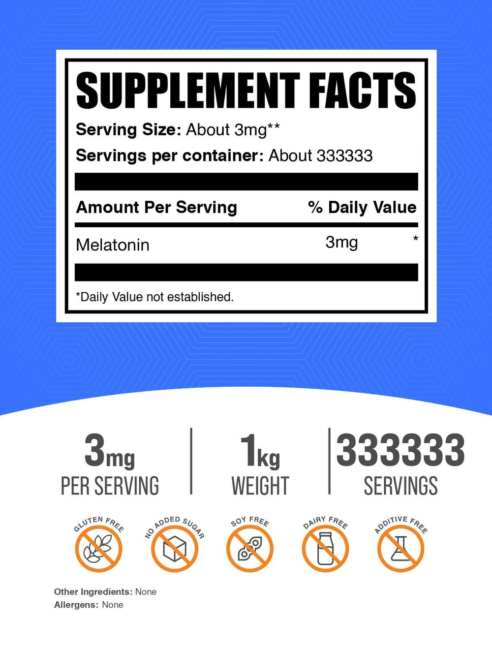 BulkSupplements Melatonin Powder dosage scoop for precise nightly dosing