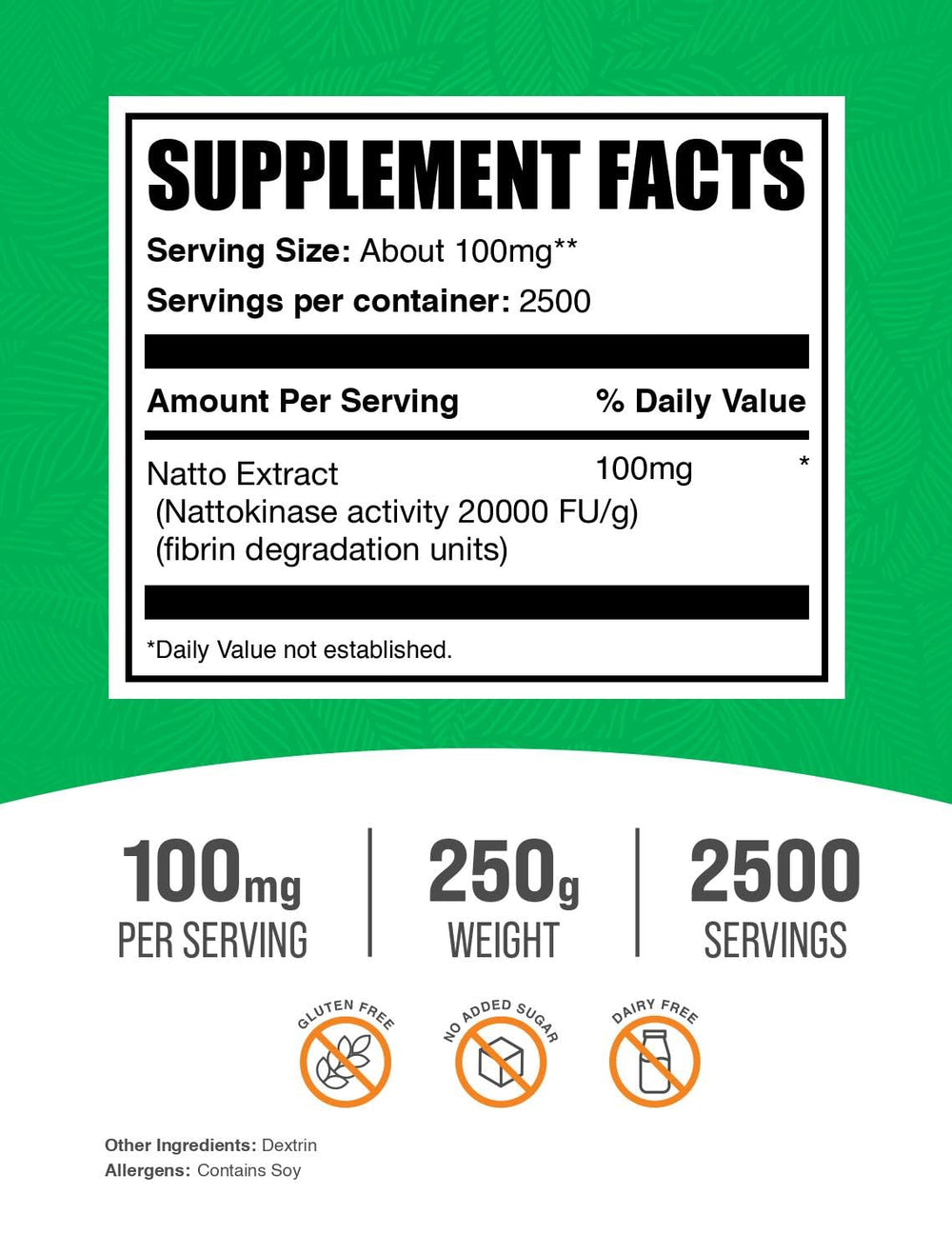 BulkSupplements nattokinase 2000 FU powder pour showing quick, simple prep.