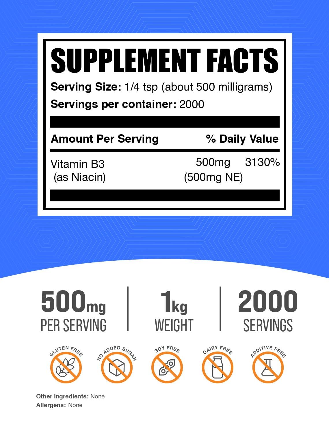 BulkSupplements Niacin powder packaging ready for daily routine.