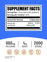 BulkSupplements Niacin powder packaging ready for daily routine.