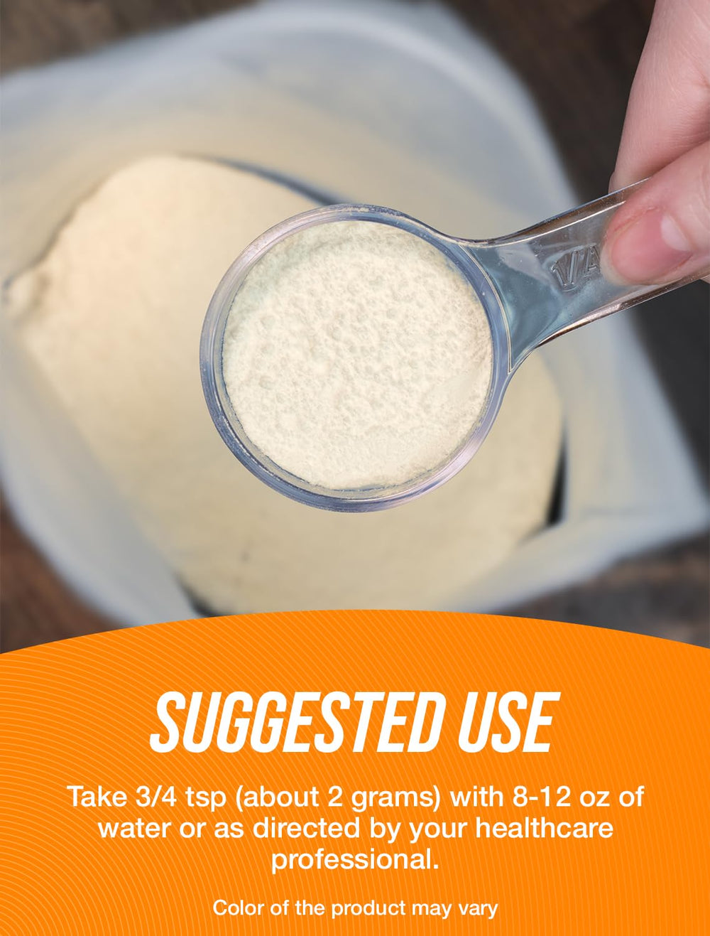BulkSupplements OKG powder poured into glass for a morning shake