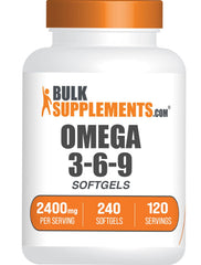 BulkSupplements Omega 3-6-9 bottle for daily wellness
