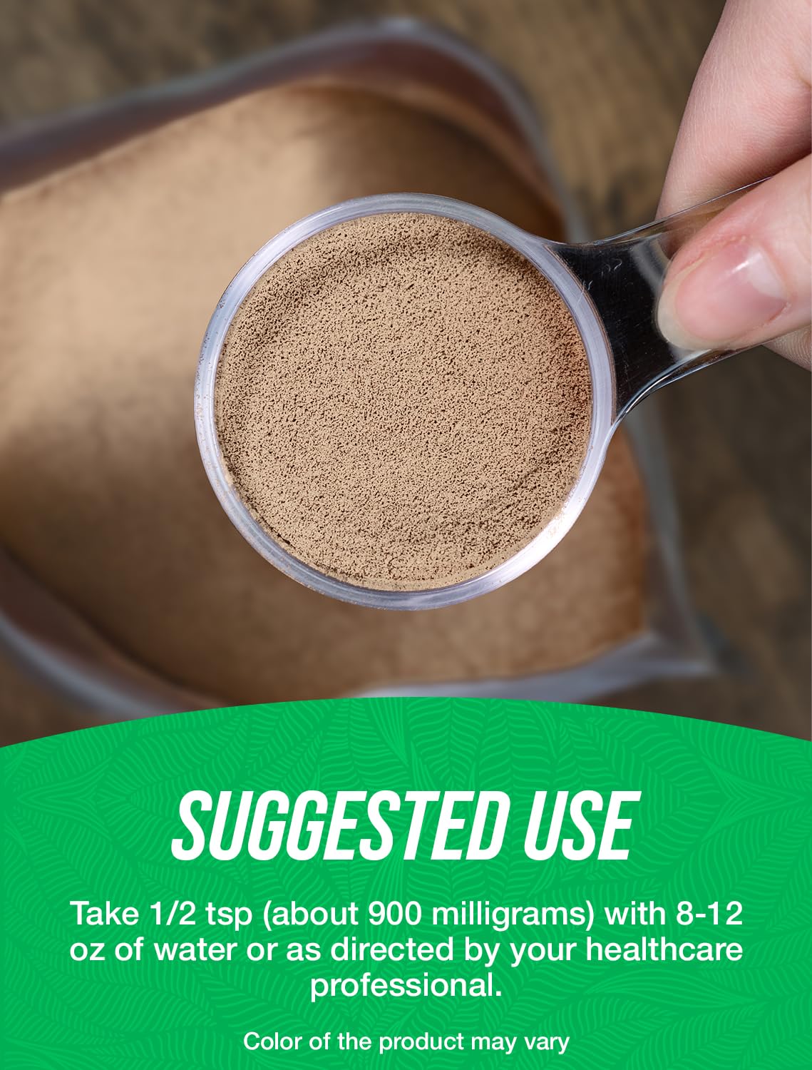 BulkSupplements Organic Ashwagandha Powder pour, smooth texture for quick blending.