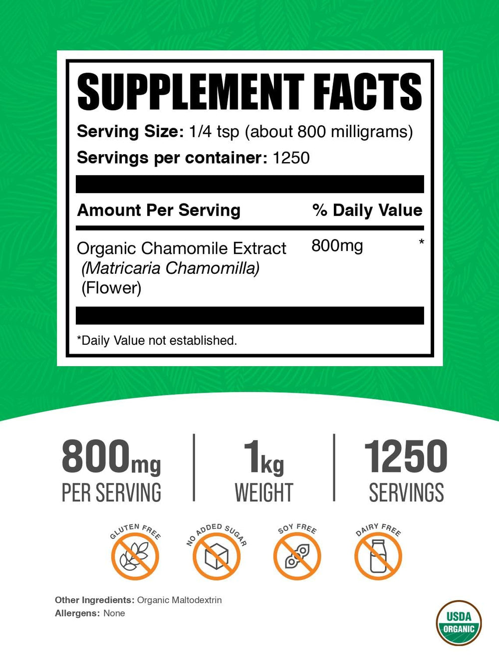 BulkSupplements Chamomile Extract Powder dispensing scene for easy daily use.