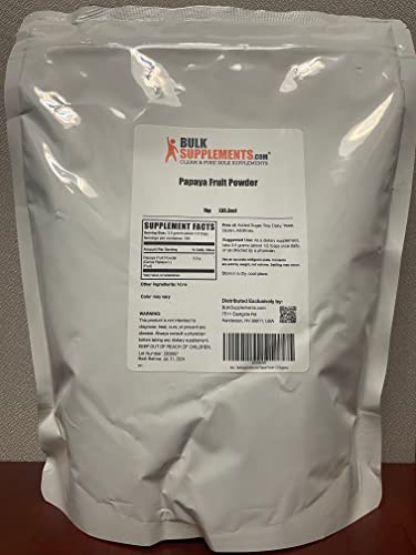 BulkSupplements Papaya Powder scoop for quick recipe measurements