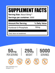BulkSupplements P5P powder scoop demonstrates precise daily dosing.