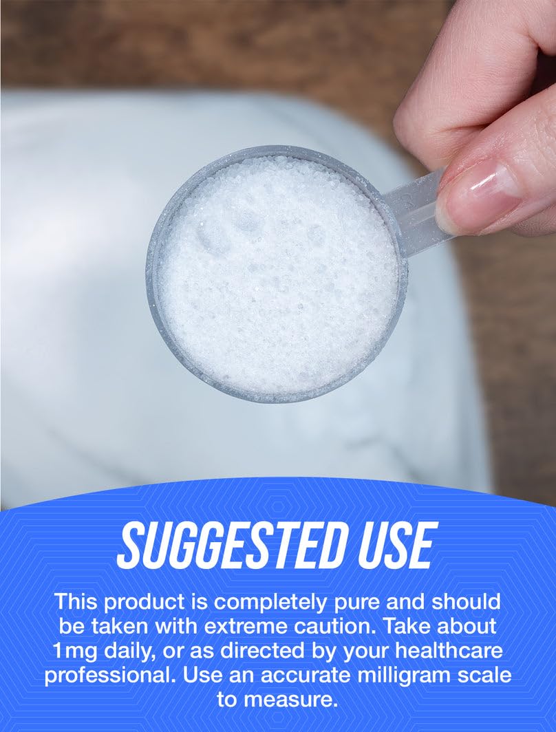 BulkSupplements Biotin Powder label closeup emphasizing purity and additive-free formula.