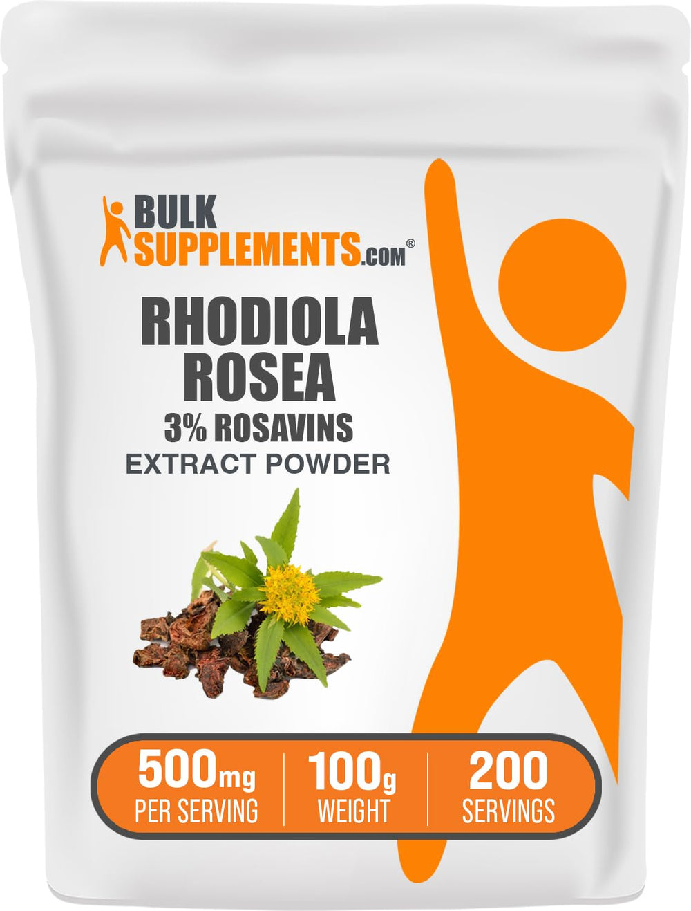 BulkSupplements Rhodiola Rosea Extract powder for daily use and energy support