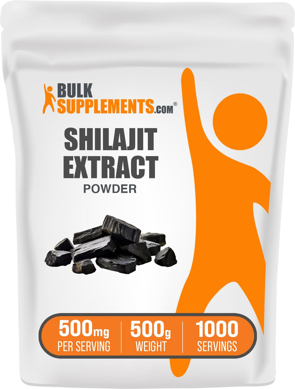 BulkSupplements Shilajit Extract Powder bottle ready for daily use.
