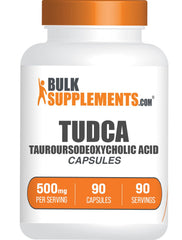 BulkSupplements TUDCA capsules bottle for convenient daily use