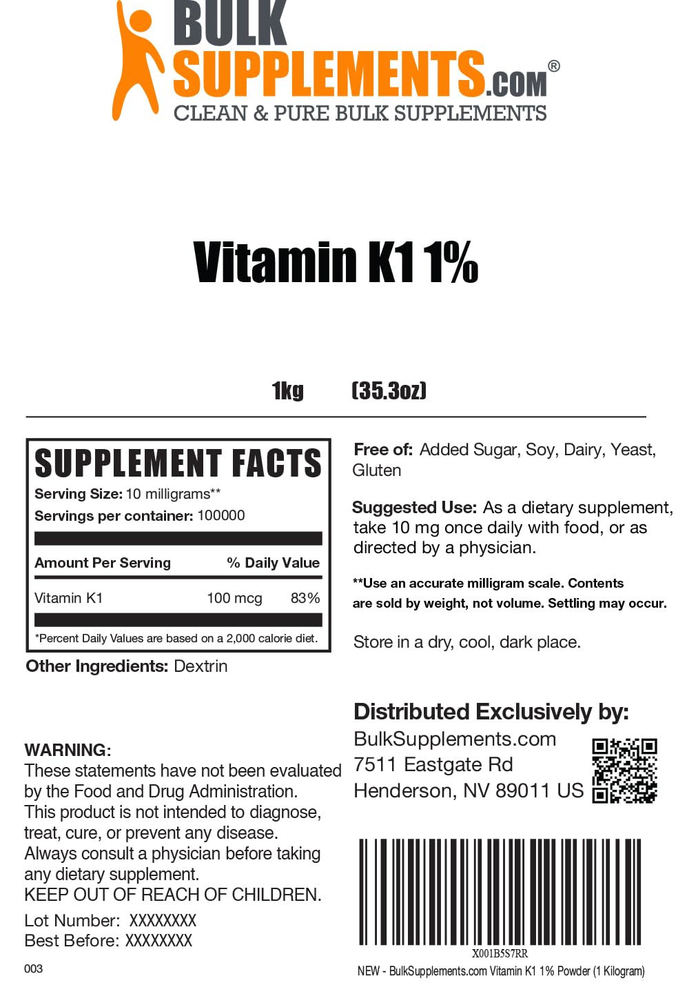 Vitamin K1 powder mixing in a glass to boost daily wellness routine.