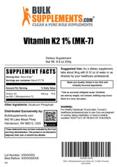Storage tub of BulkSupplements Vitamin K2 MK-7 powder for freshness.
