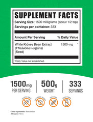 BulkSupplements White Kidney Bean Powder scoop-dispense for easy portion control
