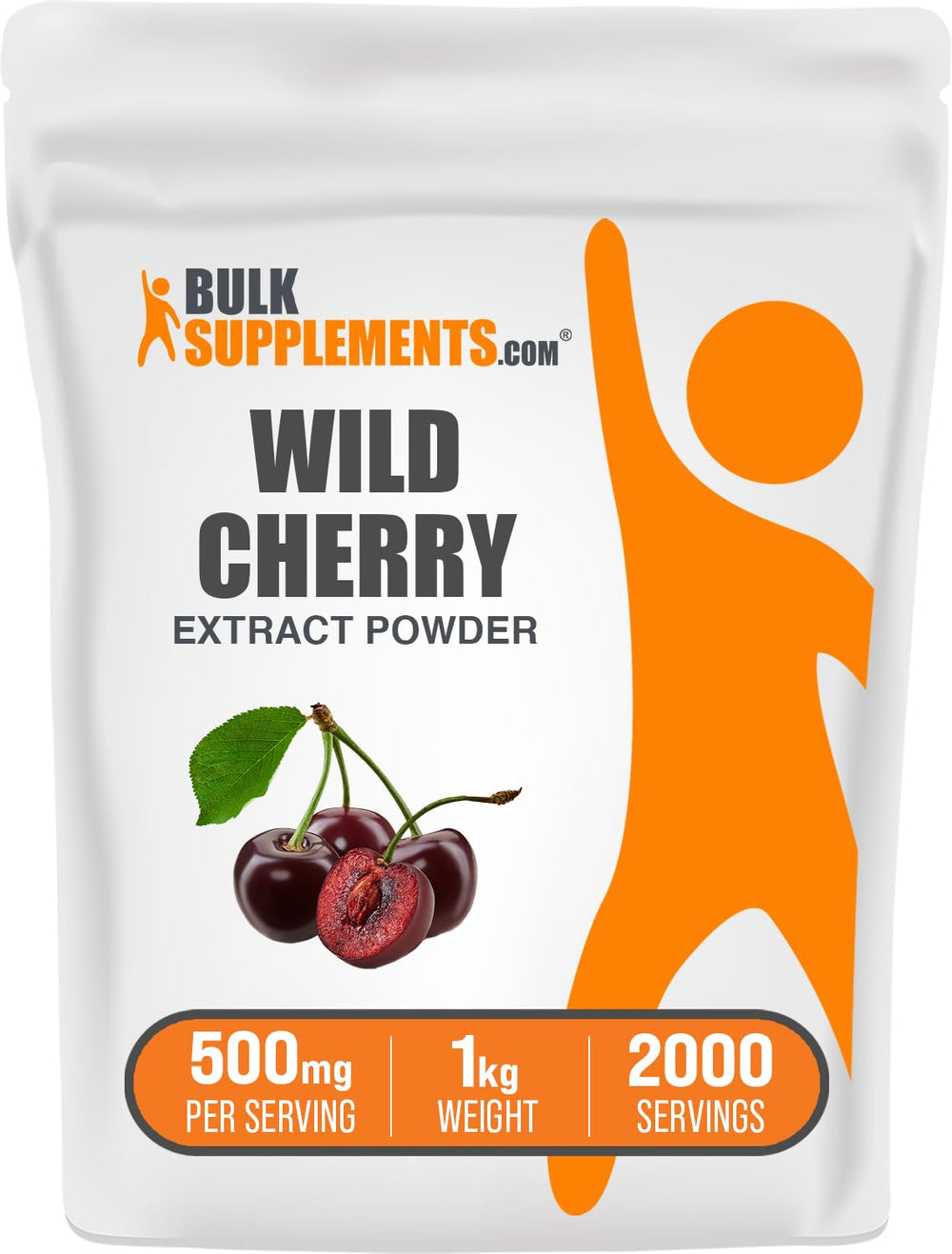 Bulksupplements Wild Cherry Extract Powder bottle for daily wellness support