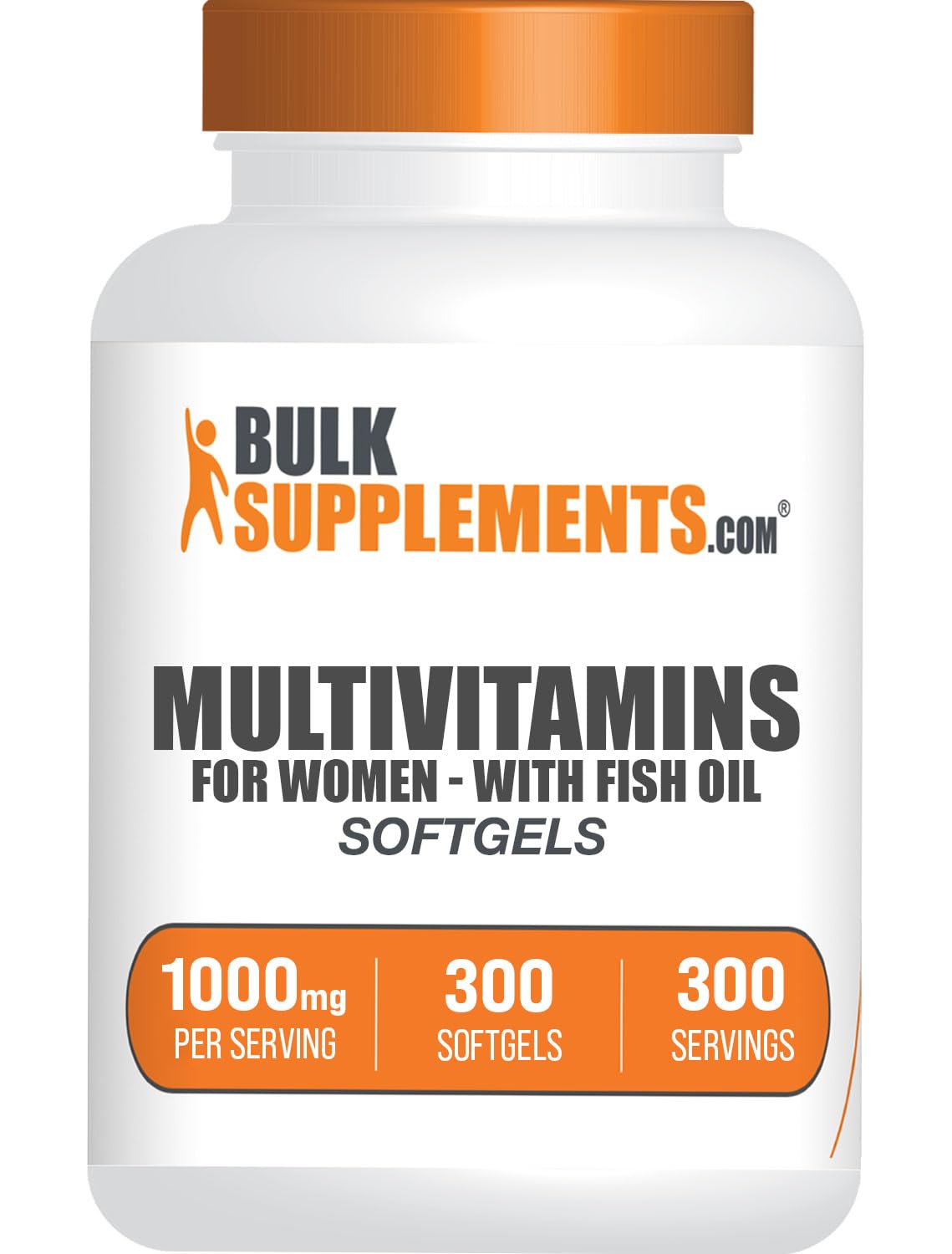 BulkSupplements Women’s Multivitamin softgels bottle—compact daily nutrition for busy mornings.