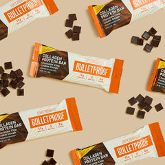 Bulletproof 11g protein bar with cashew butter, smooth shortbread-like bite