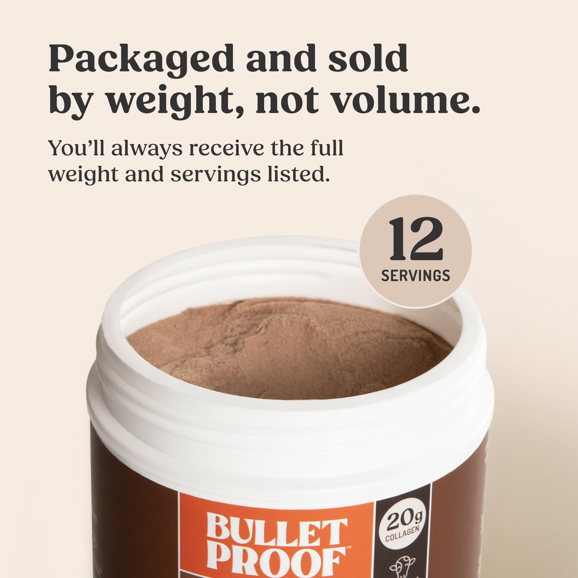 Grass-fed Bulletproof collagen label emphasizes pasture-raised sourcing.