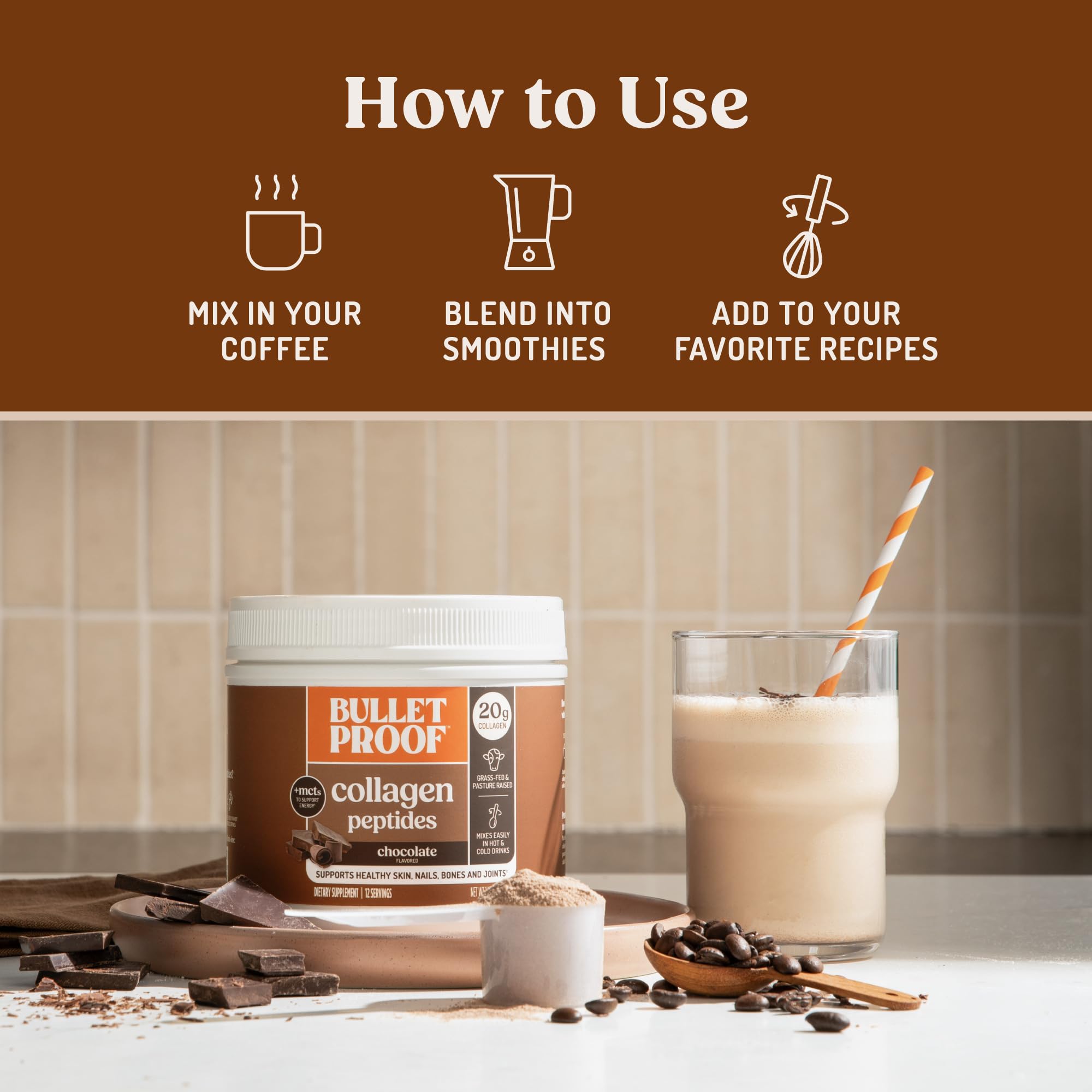 Stir Bulletproof hot cocoa for a cozy, nutritious drink.