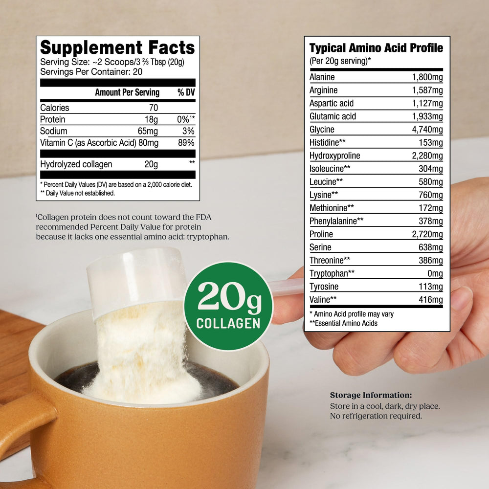 Bulletproof collagen peptides dissolving into coffee for a smooth, sugar-free boost.