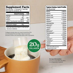 Bulletproof collagen peptides dissolving into coffee for a smooth, sugar-free boost.