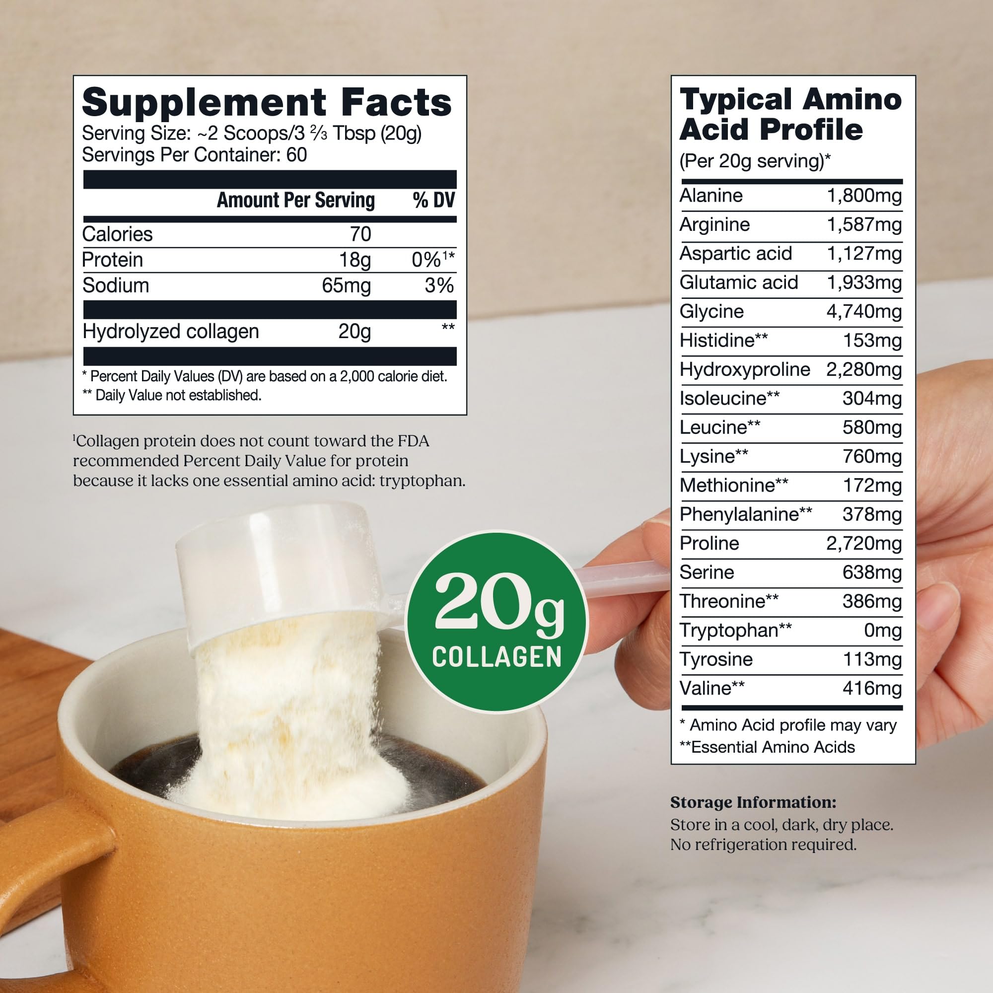 Bulletproof Collagen Peptides label closeup, keto-friendly, sugar-free ingredients.