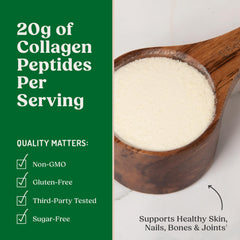 Bulletproof collagen peptides with MCT oil pour into beverages for energy-friendly mix.