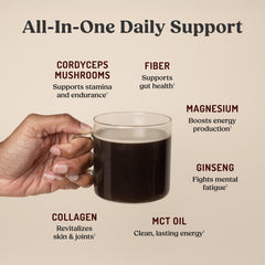 Bulletproof MCT oil mix ideal for hot or cold beverages.