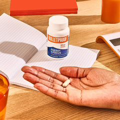 Bulletproof Energy and Focus Capsules capsule close-up highlighting premium ingredients.
