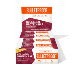Bulletproof Fudge Brownie Bars pack 12, a convenient keto snack.