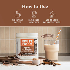 Bulletproof blend with ginseng, cordyceps, and magnesium for energy.