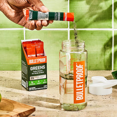 Individual Bulletproof Greens Packets ready for convenient daily use