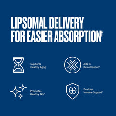 Bulletproof Liposomal Glutathione Force bottle with glass of water for daily use