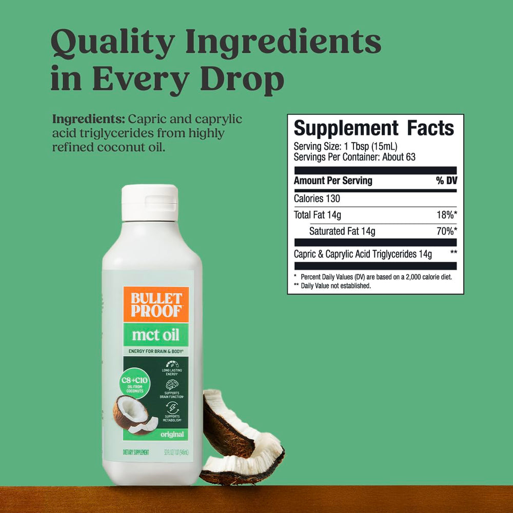 Bulletproof MCT Oil blender mix blends smoothly into smoothies.