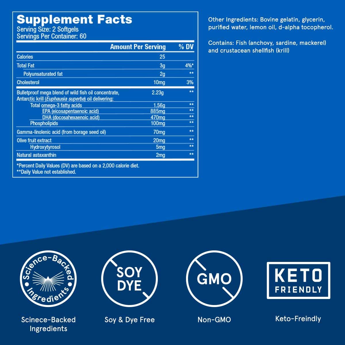 Bulletproof Omega Krill Complex lemon softgels ready for morning routine