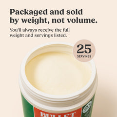 Bulletproof Collagen Peptides in hot water cup for quick preparation.