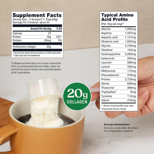 Bulletproof Collagen Peptides scoop included for easy daily mixing.