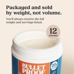 Creamy Bulletproof collagen powder swirled in a shaker bottle.
