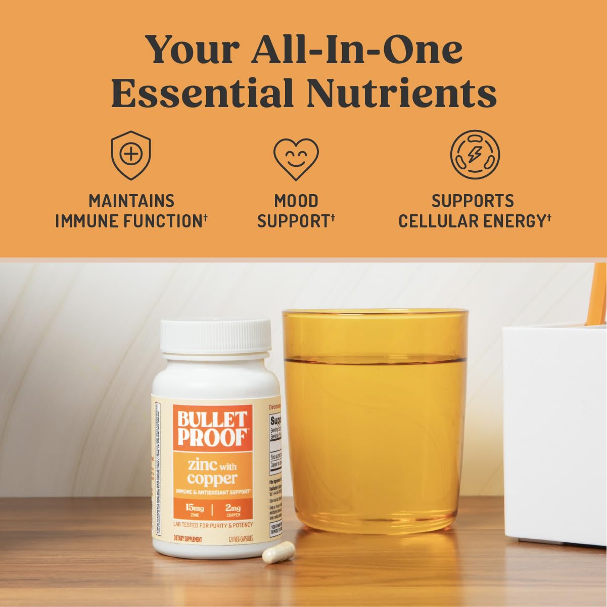 Bulletproof Zinc with Copper in-hand—easy daily supplement for routine wellness.