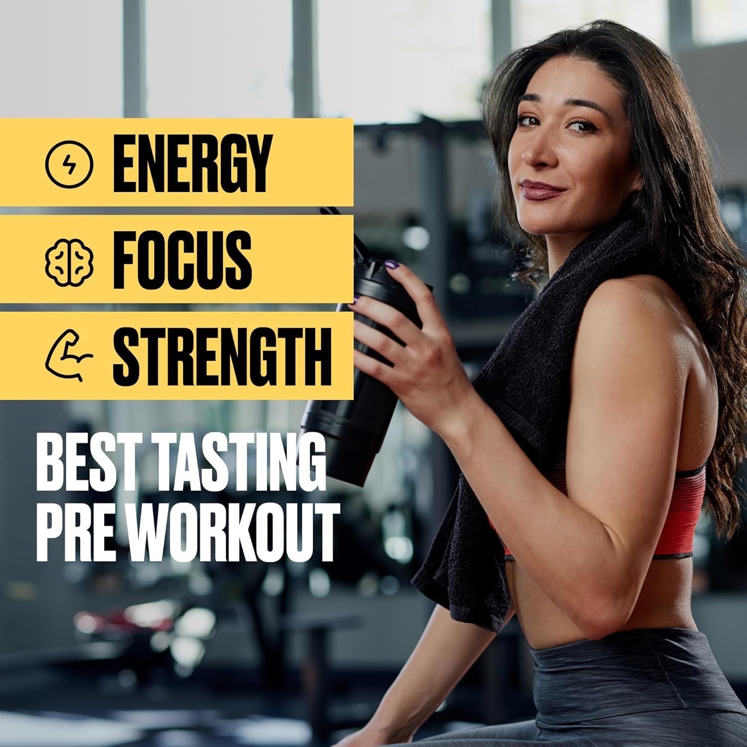 Bullfit Pre-Workout Peach Mango close-up of ingredients like L-Citrulline and Creatine