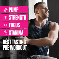 BullFit Pre-Workout powder being poured into a shaker for an energized workout.