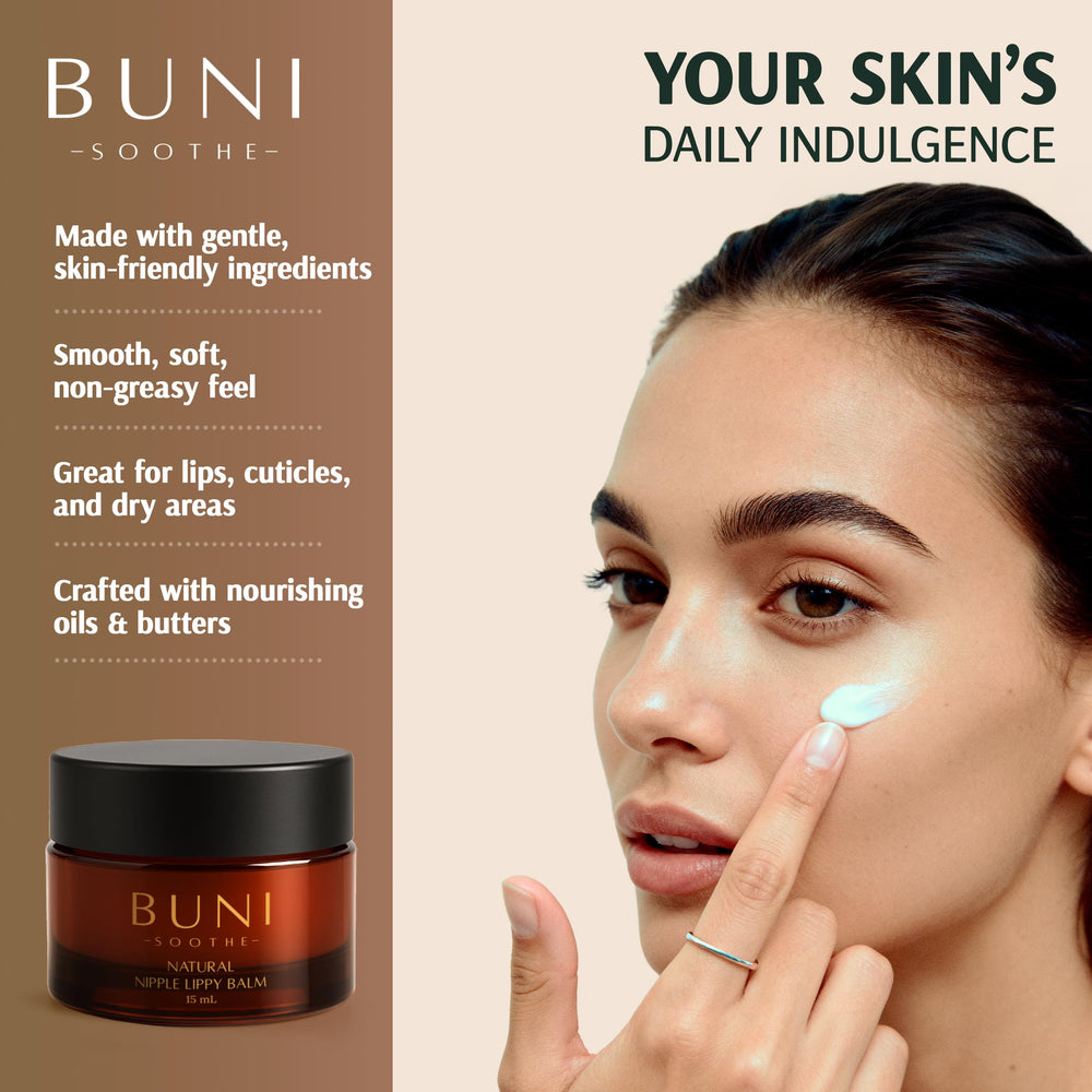 Plant-derived ingredients highlighted on BUNI packaging label.