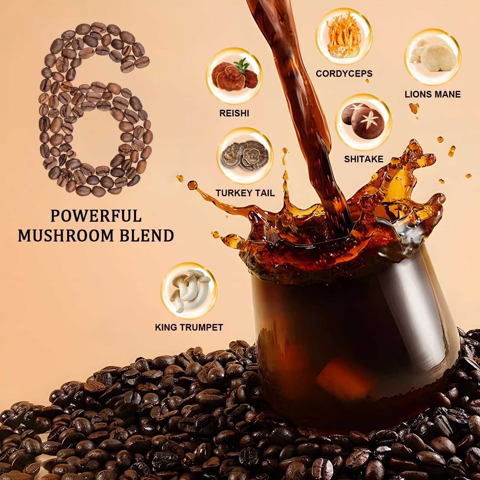 Bunkell Mushroom Coffee Reishi close-up showing immune-friendly routine potential