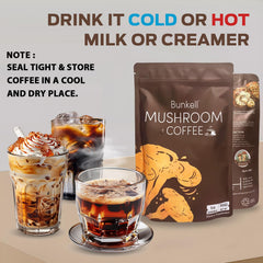 Bunkell Mushroom Coffee Shiitake close-up with digestive-friendly notes