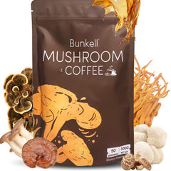 Bunkell Mushroom Coffee six-mushrooms-blend in action for focused energy