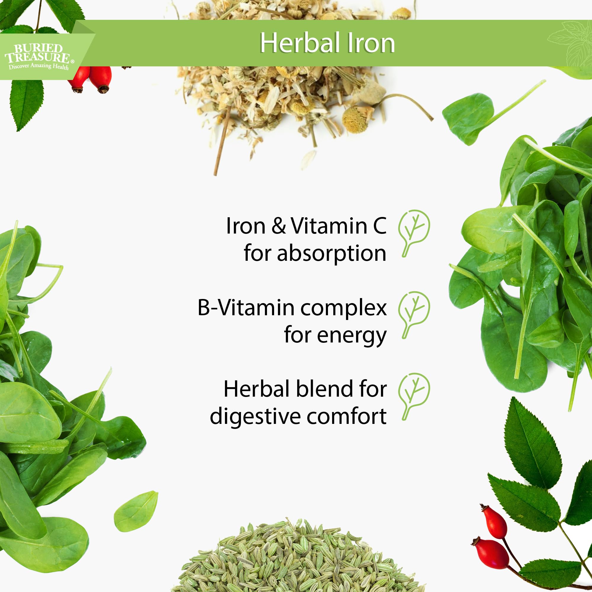 Buried Treasure Herbal Iron liquid-dropper close-up highlighting precise dosing