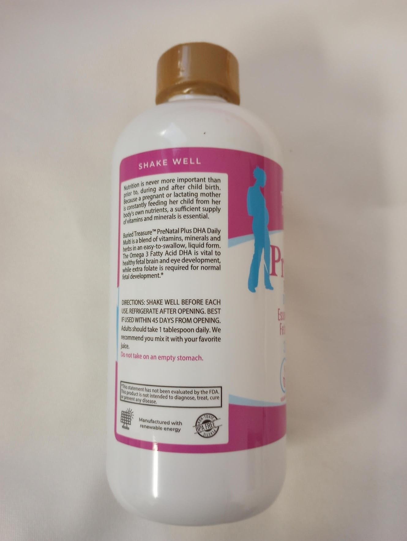 Buried Treasure Prenatal Plus DHA Complete packaging details shown for display.