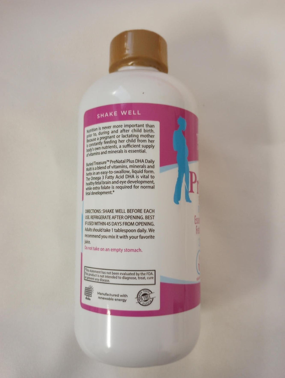 Buried Treasure Prenatal Plus DHA Complete packaging details shown for display.